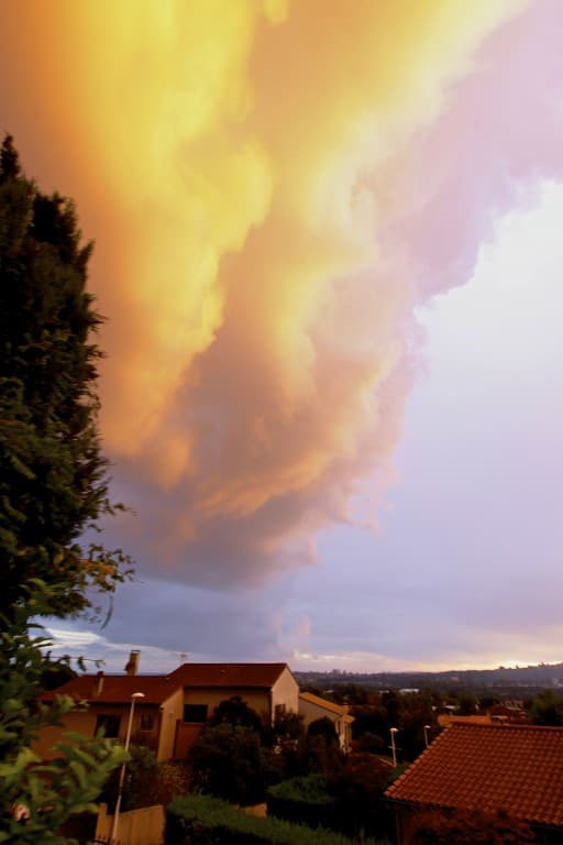 cumulonimbus au couchant