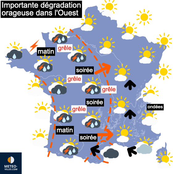 Risque d'averses ou d'orages au moins jusqu'à vendredi