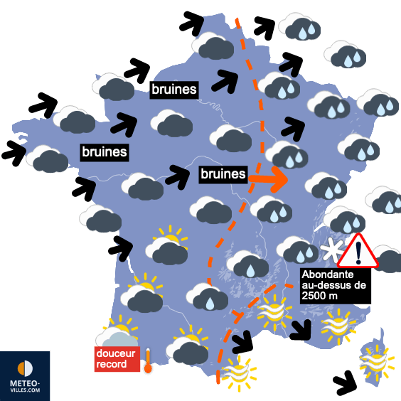 Le printemps sur la moitié Sud, avant le retour de l'hiver
