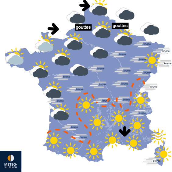 Moins de froid au nord et plus perturbé dans une semaine