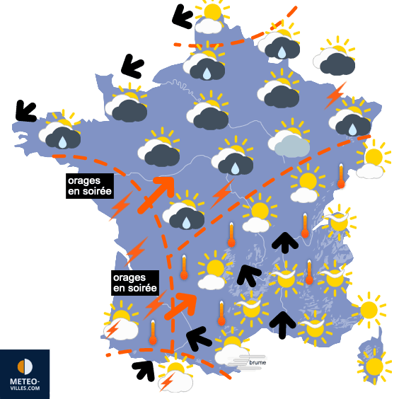 Une semaine plus humide et orageuse