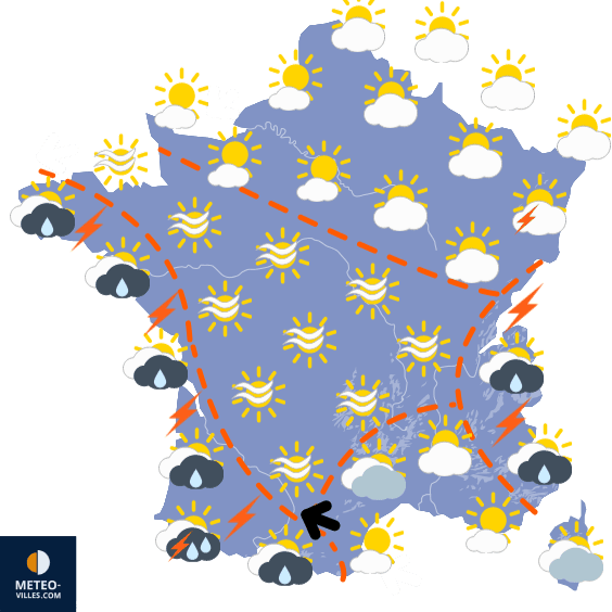 Les orages envahissent la moitié Nord de la France