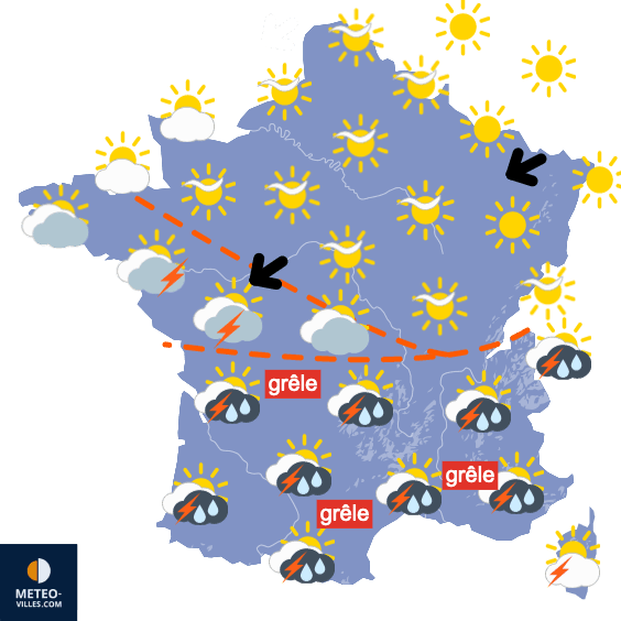 Toujours chaud avec une régression temporaire des orages
