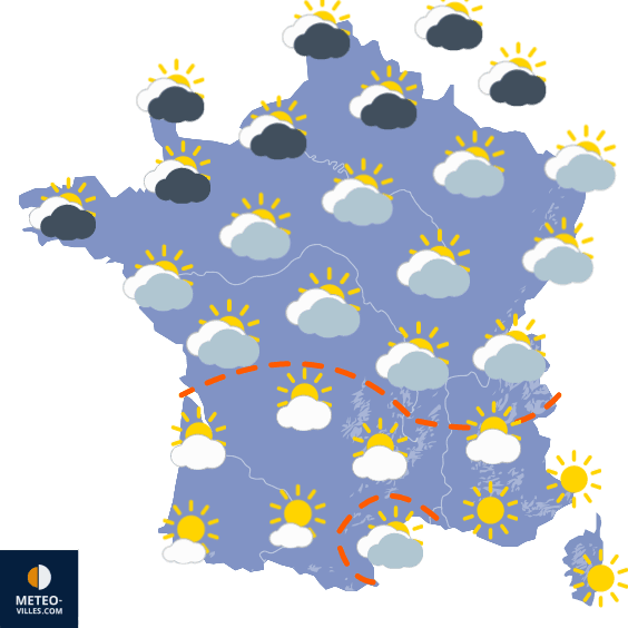 Carte de prévisions du temps du Samedi 30 septembre 2023