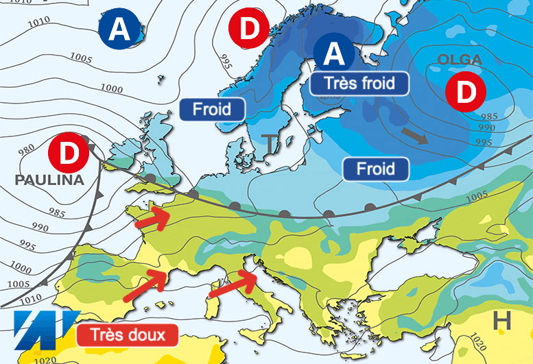 Carte de prévisions d'europe du Jeudi 8 février 2024