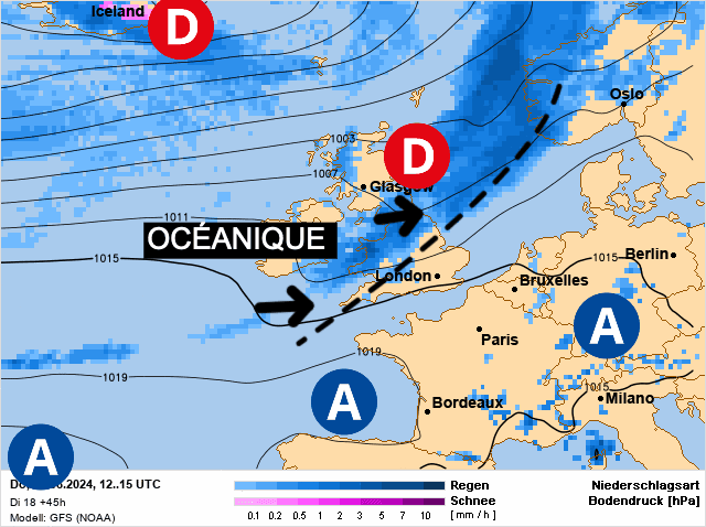 Carte de prévisions d'europe du Jeudi 15 août 2024
