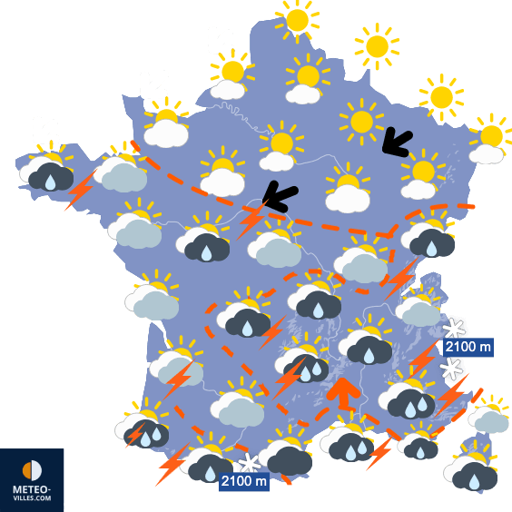Week-end orageux et temps durablement plus chaud