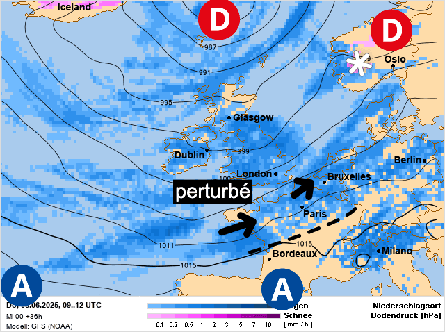 Carte de prévisions d'europe du Jeudi 5 juin 2025