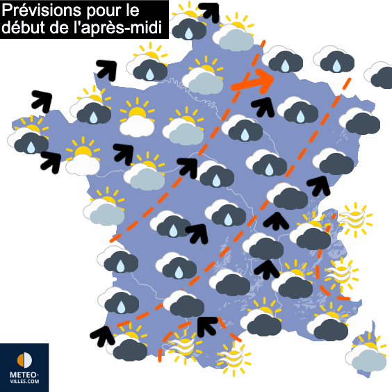 Carte de prévisions du temps du Samedi 1 novembre 2025