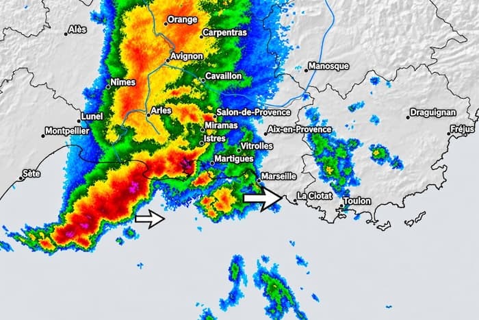 Après le Languedoc, les pluies foncent vers la Provence