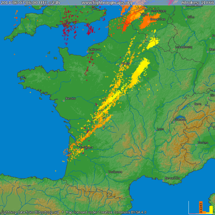 Image d'illustration pour Orage fort du Sud-Ouest aux Ardennes - grêle en Aquitaine et Poitou-Charentes