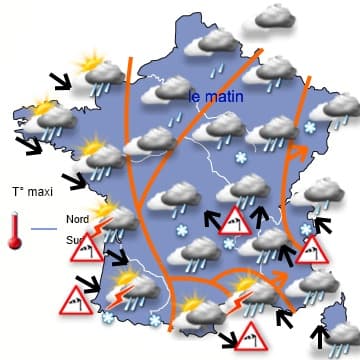 Le ballet des perturbations pluvieuses et venteuses se poursuit