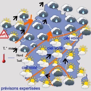 Parenthèse plus perturbée, avant le retour de l'anticyclone 