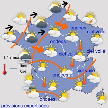 Pluies et orages très éphémères dans l'Est 