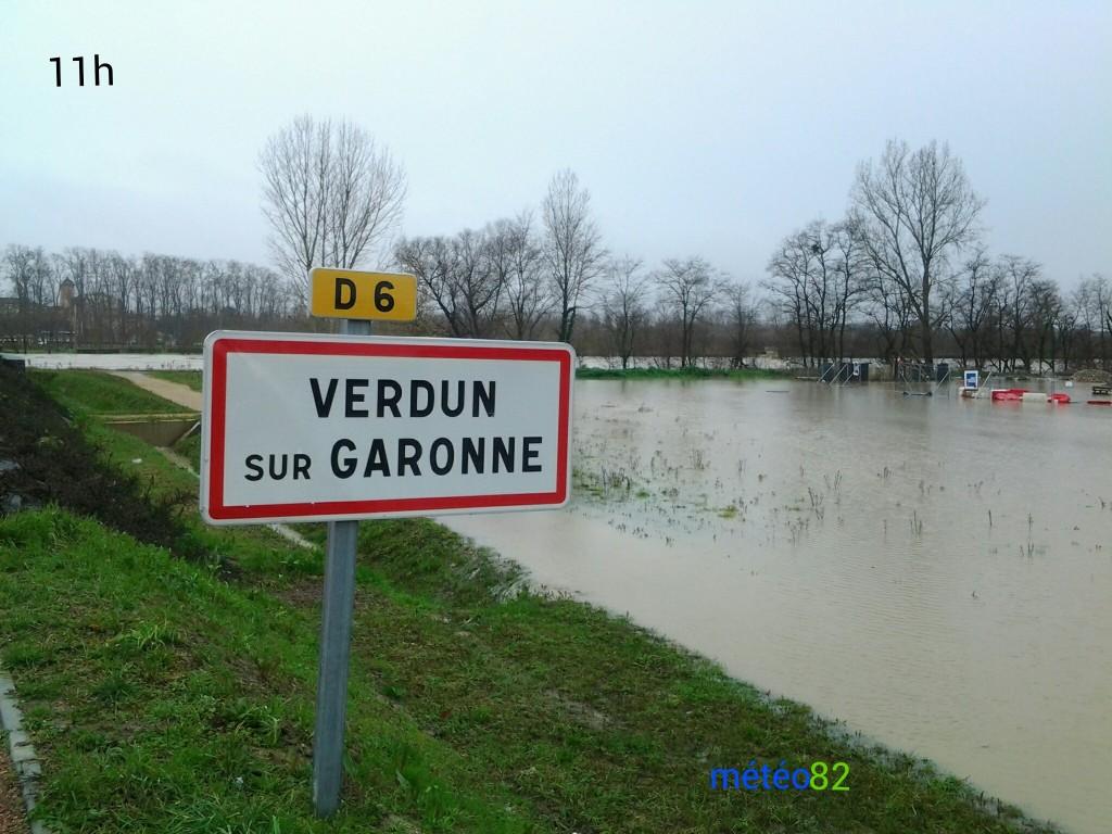 la Garonne commence a déborder