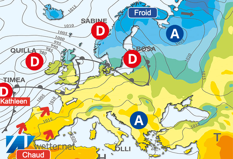 Carte de prévisions d'europe du Vendredi 5 avril 2024
